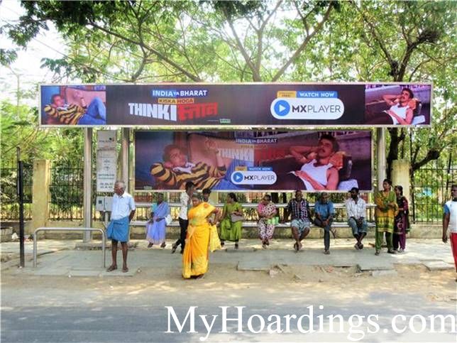 OOH Hoardings Agency in India, BQS Advertising rates at Chennai Metttupalayam Bus Stop in Chennai, Tamil Nadu 